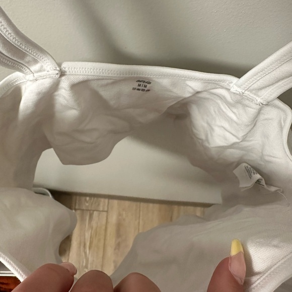 White Ribbed Crop Top - Picture 4 of 6